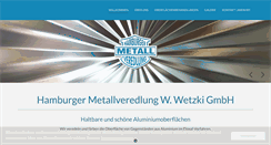 Desktop Screenshot of hamburger-metallveredlung.de