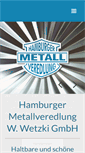 Mobile Screenshot of hamburger-metallveredlung.de