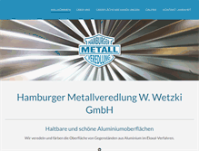 Tablet Screenshot of hamburger-metallveredlung.de